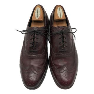 80年代 FLORSHEIM フローシャイム インペリアル ウィングチップ レザーシューズ ワインレッド (メンズ 7 E) 中古 古着 KA0669(ドレス/ビジネス)