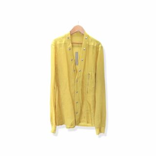 リックオウエンス(Rick Owens)のRICK OWENS Larry Sheer Shirt Lemon サイズ48 RR20S7287-J リックオウエンス ラリーシアーシャツ(シャツ)