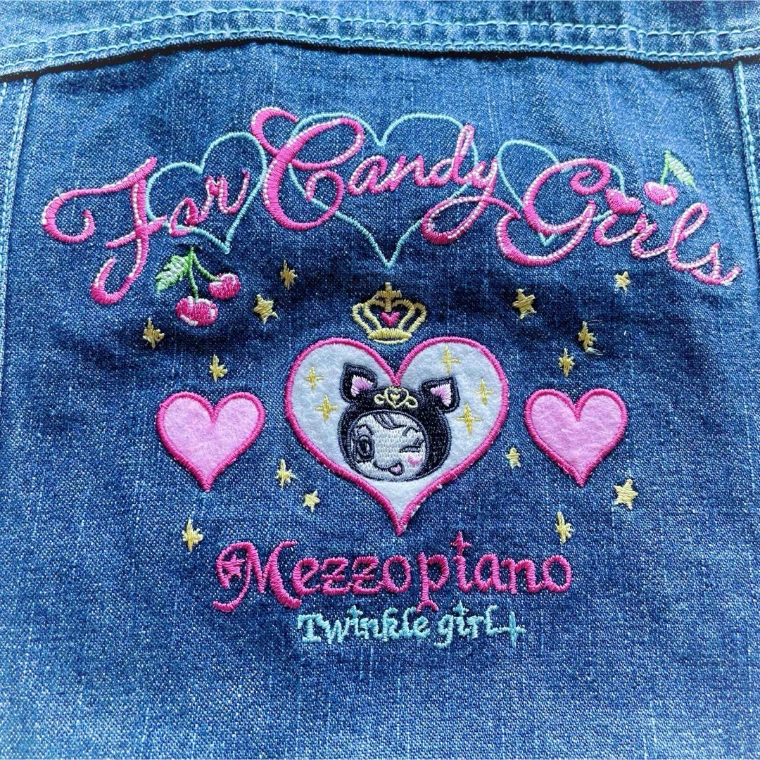 mezzo piano(メゾピアノ)の美品 mezzo piano 春服 デニムジャケット Gジャン 通学 140 キッズ/ベビー/マタニティのキッズ服女の子用(90cm~)(ジャケット/上着)の商品写真