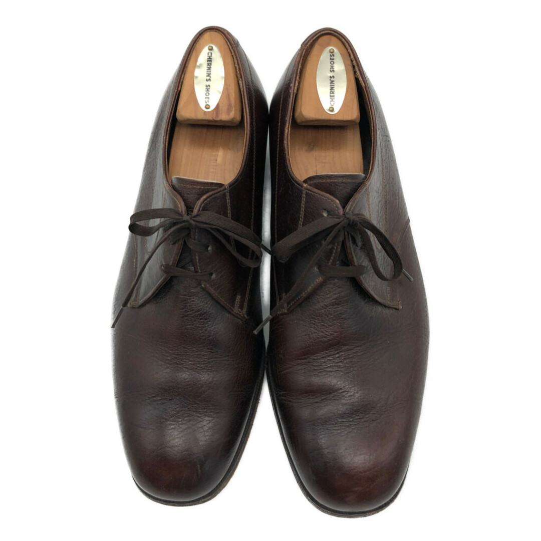 60年代 FLORSHEIM フローシャイム プレーントゥ 外羽根式 レザーシューズ ダークブラウン (メンズ 8 1/2 3E) 中古 古着 KA0685 メンズの靴/シューズ(ドレス/ビジネス)の商品写真