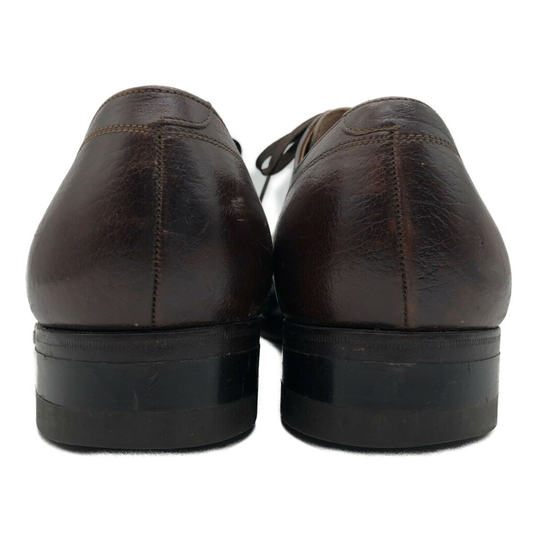 60年代 FLORSHEIM フローシャイム プレーントゥ 外羽根式 レザーシューズ ダークブラウン (メンズ 8 1/2 3E) 中古 古着 KA0685 メンズの靴/シューズ(ドレス/ビジネス)の商品写真