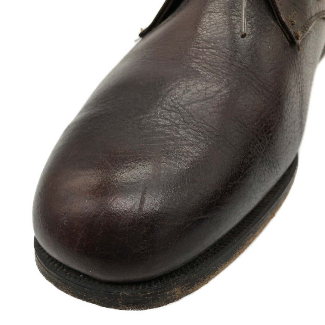 60年代 FLORSHEIM フローシャイム プレーントゥ 外羽根式 レザーシューズ ダークブラウン (メンズ 8 1/2 3E) 中古 古着 KA0685 メンズの靴/シューズ(ドレス/ビジネス)の商品写真