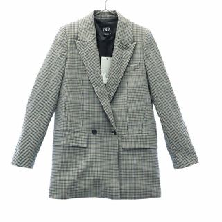 ザラ(ZARA)の未使用 ザラ チェック テーラードジャケット S ZARA レディース 古着 【240220】(テーラードジャケット)