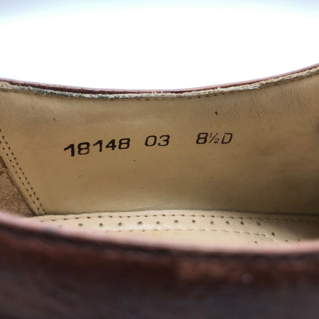 FLORSHEIM フローシャイム Uチップ レザーシューズ 外羽根式 ブラウン (メンズ 8 1/2 D) 中古 古着 KA0697 メンズの靴/シューズ(ドレス/ビジネス)の商品写真