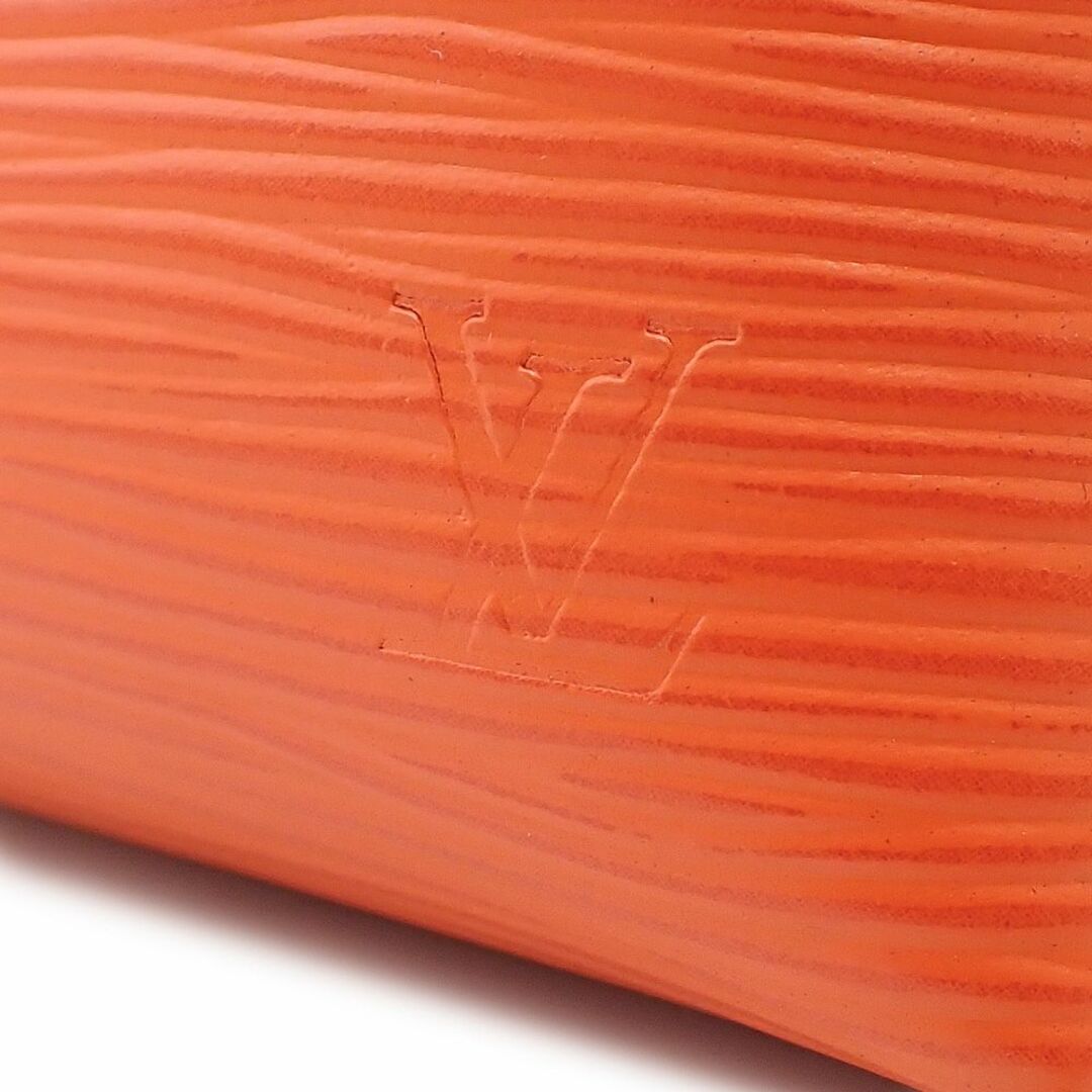 LOUIS VUITTON(ルイヴィトン)の美品 ルイヴィトン エピ ポシェット コスメティック ポーチ M40642 ピモン オレンジ系 シルバー金具 レディースのファッション小物(ポーチ)の商品写真