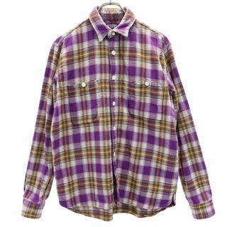 ヒステリックグラマー(HYSTERIC GLAMOUR)のヒステリックグラマー チェック柄 長袖 ネルシャツ L パープル HYSTERIC GLAMOUR メンズ 古着 【240220】(シャツ)