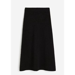 エイチアンドエム(H&M)のH&M ブークレスカート　ブラック　Sサイズ(ひざ丈スカート)