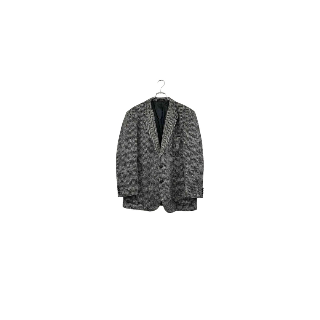 DAKS gray wool jacket ダックス テーラードジャケット ウール 総柄 グレー系 サイズ100AB7 メンズ ヴィンテージ 8 メンズのジャケット/アウター(テーラードジャケット)の商品写真