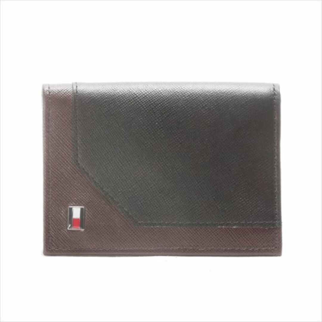 TOMMY HILFIGER(トミーヒルフィガー)のトミー ヒルフィガー TOMMY HILFIGER カードケース 31TL20X002 BK/BR レディースのファッション小物(名刺入れ/定期入れ)の商品写真