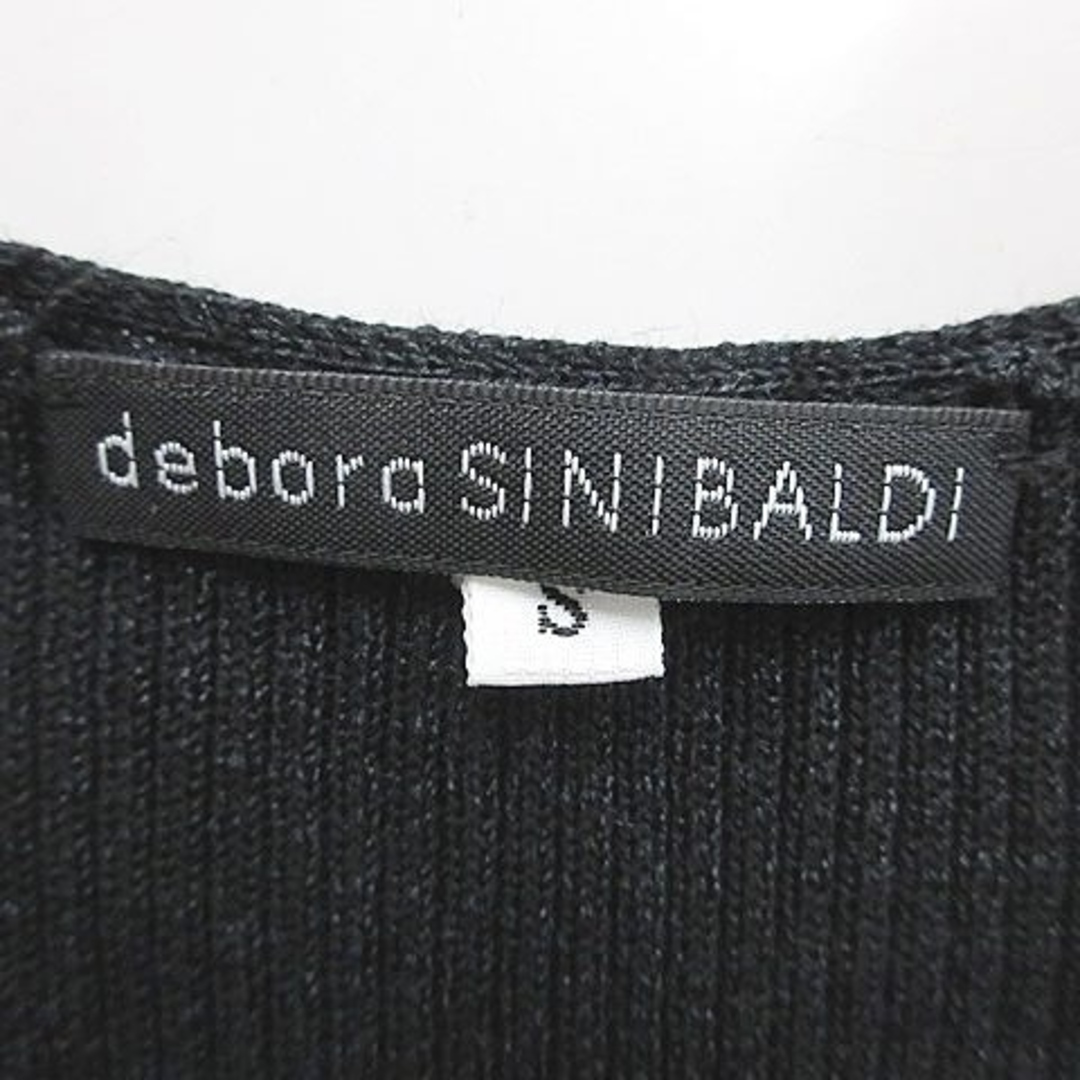 debora SINIBALDI(デボラシンニバルディ)のデボラ シニバルディ ワンピース ニットワンピ ノースリーブ Uネック 黒 S レディースのワンピース(ひざ丈ワンピース)の商品写真