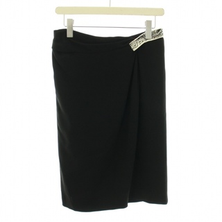 レオナール(LEONARD)のレオナール ファッション スカート ひざ丈 タイト ペイズリー 42 黒 白(ひざ丈スカート)