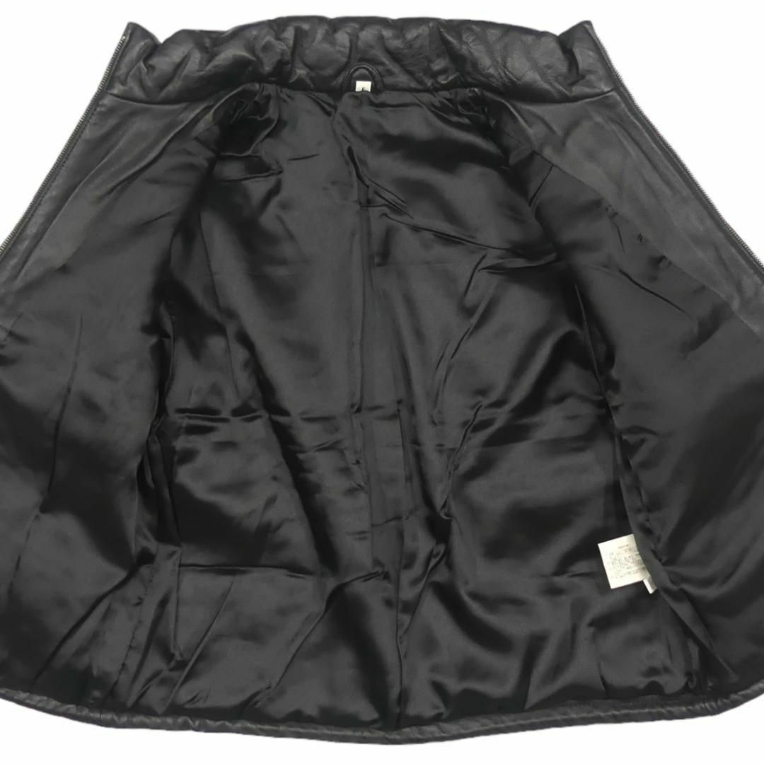 羊革 レザーダウンジャケット 黒 本革 メンズ M 本皮 コート NR3711 メンズのジャケット/アウター(ダウンジャケット)の商品写真