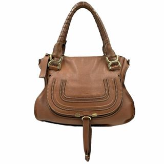 クロエ(Chloe)の【限定価格】Chloe クロエ ハンドバッグ マーシー 肩掛け かばん 鞄  レザー    ブラウン 茶 ゴールド金具 レディース【中古品】(ハンドバッグ)