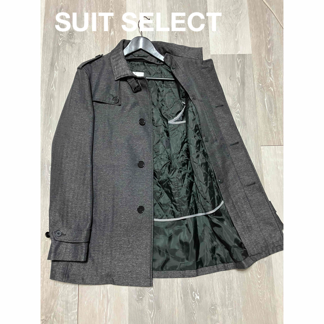 SUIT SELECT（スーツセレクト）ビジネスコート ダークグレー S メンズのジャケット/アウター(チェスターコート)の商品写真