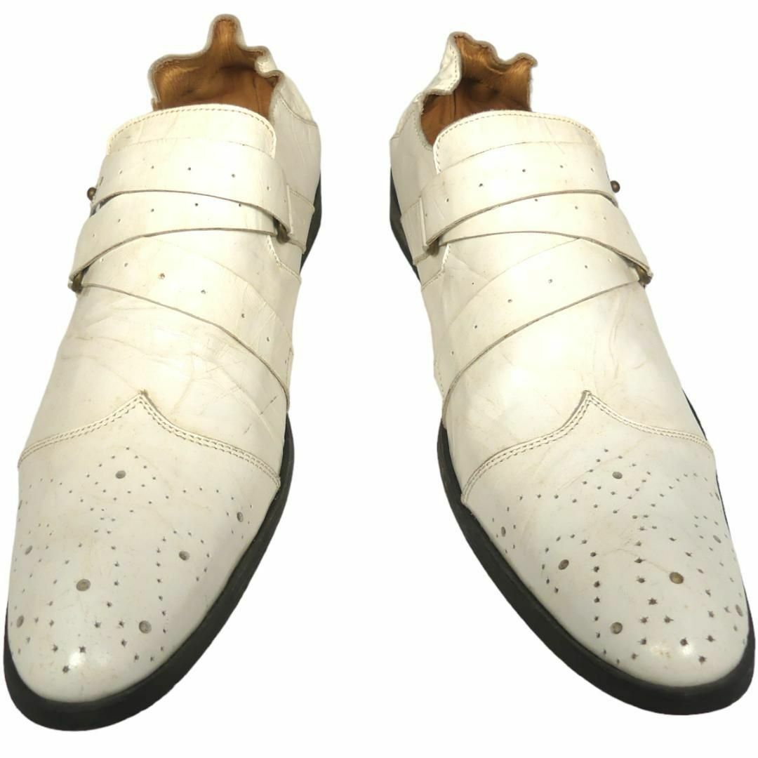 トラッカーズ モンクストラップ 26.5 本革 43 白 メンズ TY2990 メンズの靴/シューズ(ドレス/ビジネス)の商品写真