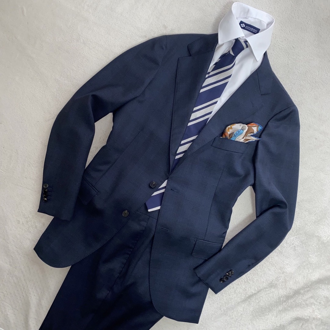 THE SUIT COMPANY(スーツカンパニー)のSUIT COMPANY × CANONICO 美品　高級イタリア生地　L位 メンズのスーツ(セットアップ)の商品写真