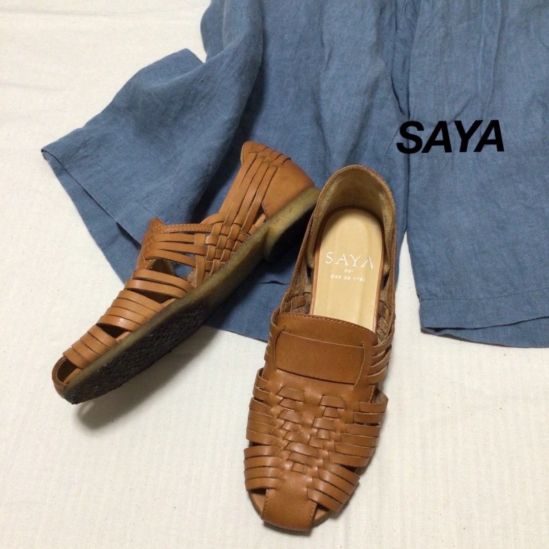 SAYA(サヤ)の美品 SAYA サヤ メッシュ ぺたんこ靴 可愛い^^☆ レディースの靴/シューズ(ローファー/革靴)の商品写真