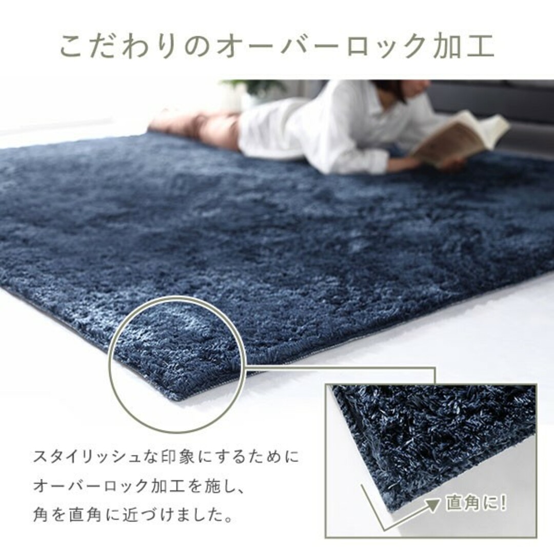 ラグマット 絨毯 約185×185cm 約2畳 ベージュ 正方形 洗える インテリア/住まい/日用品のラグ/カーペット/マット(ラグ)の商品写真