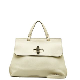 グッチ(Gucci)のグッチ バンブー デイリー ミディアム トップハンドルバッグ ハンドバッグ ショルダーバッグ 2WAY 392013 レザー レディース GUCCI 【1-0132727】(ショルダーバッグ)