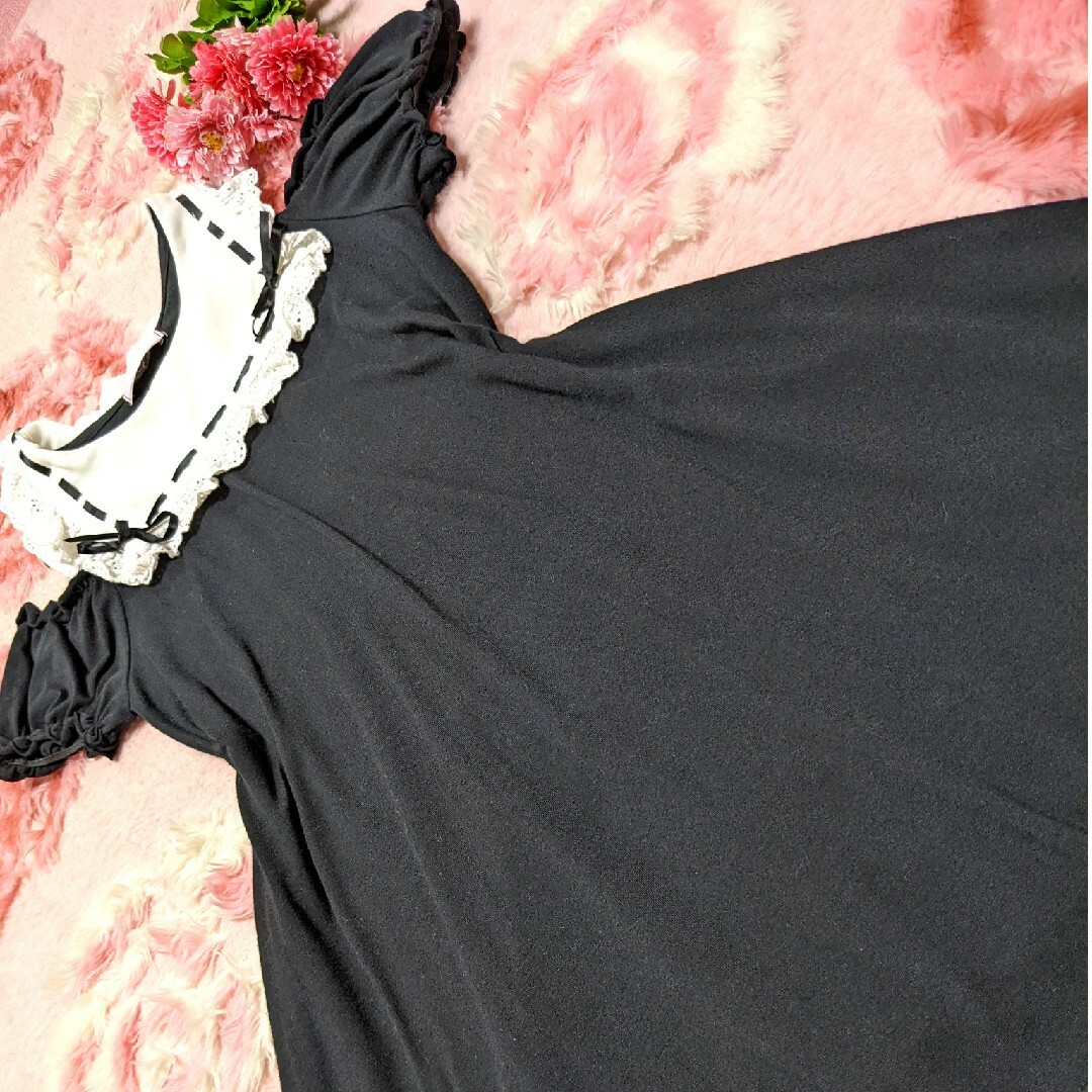 LIZ LISA(リズリサ)のROJITA❤リズリサ♥夢展望♥黒×白♥フリル＆レース＆リボン❤セーラー♥ワンピ レディースのワンピース(ミニワンピース)の商品写真
