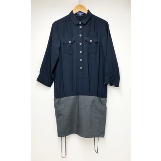 バーバリーブルーレーベル(BURBERRY BLUE LABEL)のBURBERRY BLUE LABEL （バーバリーブルーレーベル ）E1J31-497-29　ドッキング ワンピース 【C0892-007】(ひざ丈ワンピース)