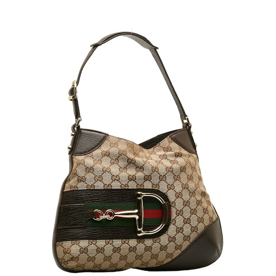 Gucci - グッチ GGキャンバス ホースビット シェリー ショルダーバッグ Gucci - グッチ GGキャンバス ホースビット シェリー ショルダーバッグ