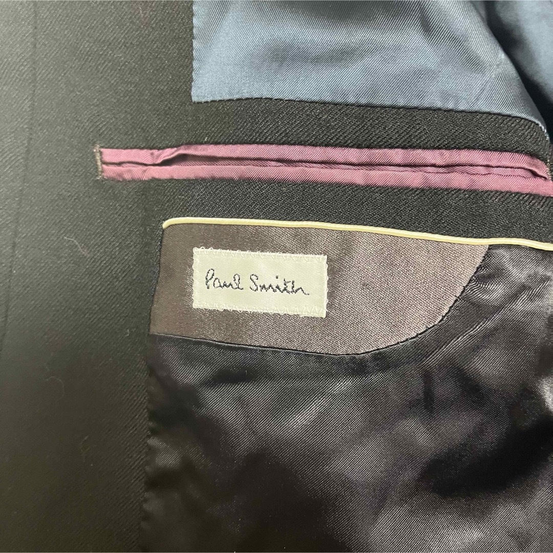 Paul Smith(ポールスミス)の良品 ポールスミス テーラードジャケット ショールカラー XL 本切羽 黒 春 メンズのジャケット/アウター(テーラードジャケット)の商品写真