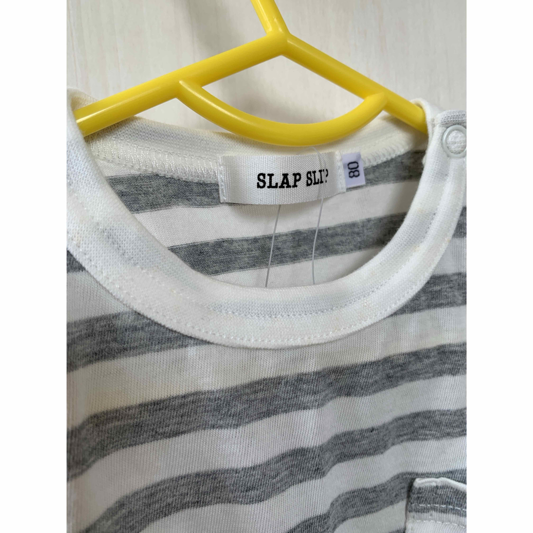 SLAP SLIP(スラップスリップ)のSLAP SLIP ボーダー 半袖 Tシャツ 胸ポケット 80 キッズ/ベビー/マタニティのベビー服(~85cm)(Ｔシャツ)の商品写真