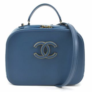 シャネル(CHANEL)のシャネル CHANEL ハンドバッグ 斜め掛けショルダーバッグ レザー/メタル ダークブルー/ゴールド レディース 送料無料【中古】 e58132a(ハンドバッグ)