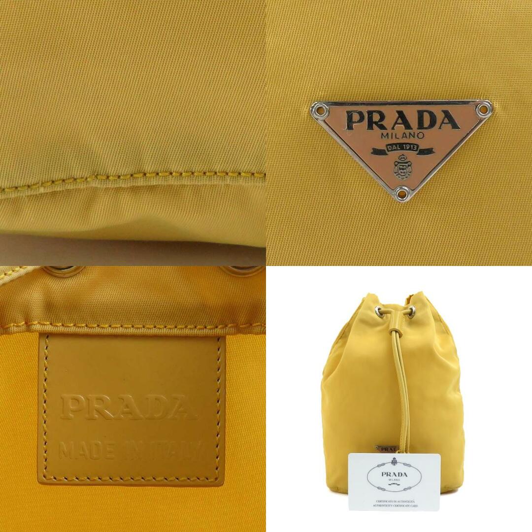 PRADA(プラダ)のプラダ PRADA ポーチ ポシェット ナイロン イエロー シルバー レディース 送料無料【中古】 e58144f レディースのファッション小物(ポーチ)の商品写真