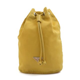 プラダ(PRADA)のプラダ PRADA ポーチ ポシェット ナイロン イエロー シルバー レディース 送料無料【中古】 e58144f(ポーチ)