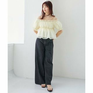 マジェスティックレゴン(MAJESTIC LEGON)の【アイボリー】インナーセットフリルブラウス(シャツ/ブラウス(長袖/七分))