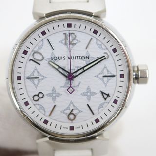 ルイヴィトン(LOUIS VUITTON)の【LOUIS VUITTON】ルイヴィトン タンブール MM モノグラム QA116 BW0221クオーツ SS×ホワイトラバー/ok04333kt(腕時計)