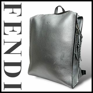 FENDI - 美品✨フェンディ バックパック セレリア　レザー シルバー リュックサック