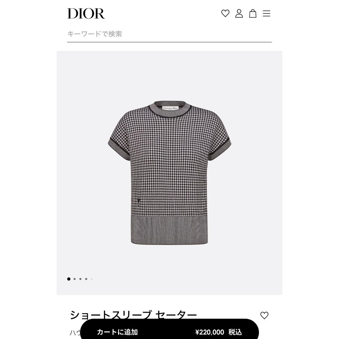 Christian Dior(クリスチャンディオール)のChristian Dior ディオール ショートスリーブ セーター レディースのトップス(ニット/セーター)の商品写真