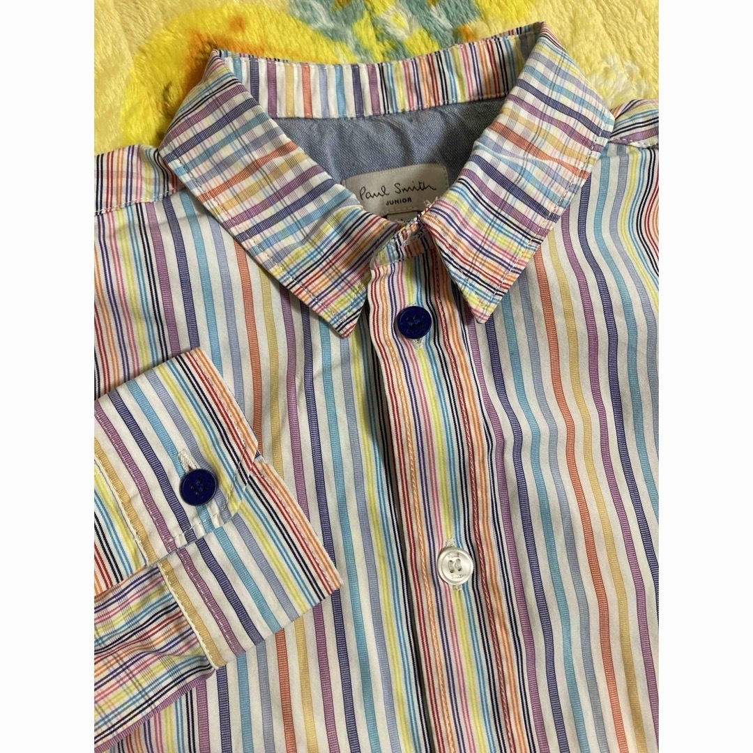 Paul Smith(ポールスミス)の美品！ポールスミス マルチストライプ 100cm Ｙシャツ Paul Smith キッズ/ベビー/マタニティのキッズ服男の子用(90cm~)(ドレス/フォーマル)の商品写真