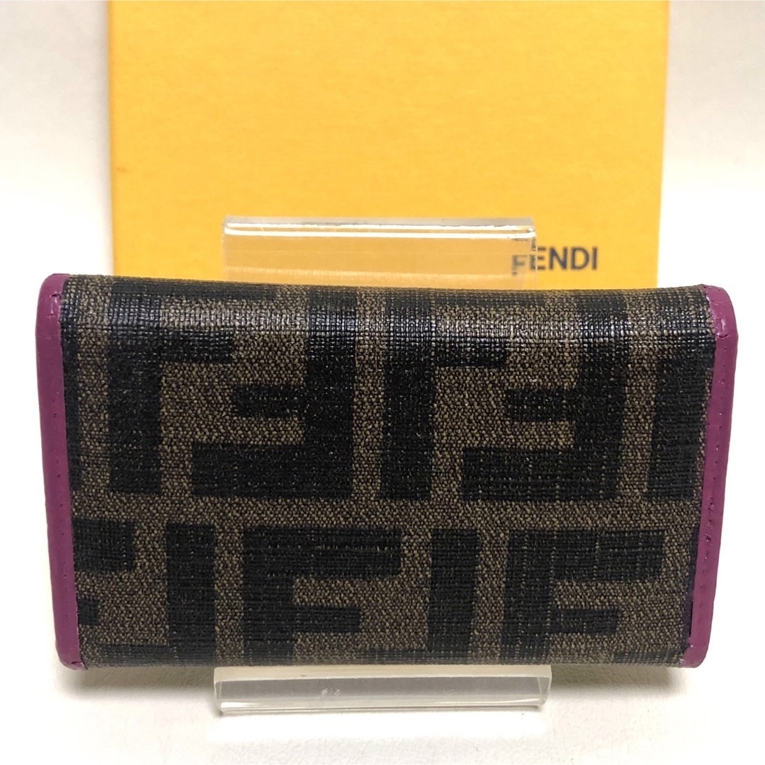 FENDI(フェンディ)のFENDI フェンディ ズッカ PVC/レザー キーケース レディースのファッション小物(キーケース)の商品写真