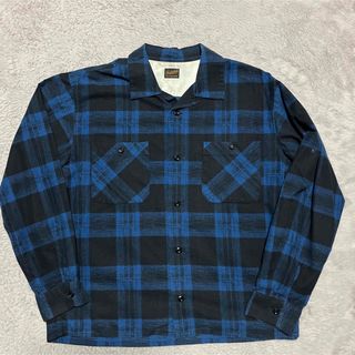 テンダーロイン(TENDERLOIN)のTENDERLOIN FLANNEL CHECK SHT 青　ブルー　シャツ　M(シャツ)