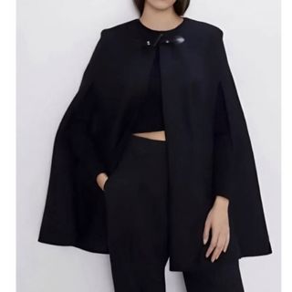 ZARA - ★美品★ZARA ザラ ポンチョ ケープコート MANTECO ウール 