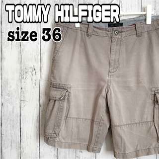 トミーヒルフィガー(TOMMY HILFIGER)のトミーヒルフィガー カーゴショーツ チノパン ワークショートパンツ 36 古着(ワークパンツ/カーゴパンツ)