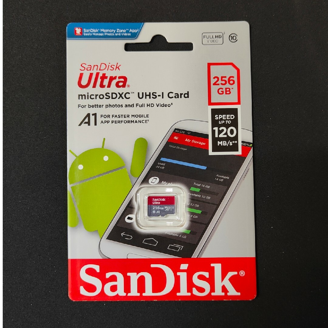 SanDisk(サンディスク)の新品未使用 microSD SanDisk Ultra A1 256GB スマホ/家電/カメラのスマートフォン/携帯電話(その他)の商品写真