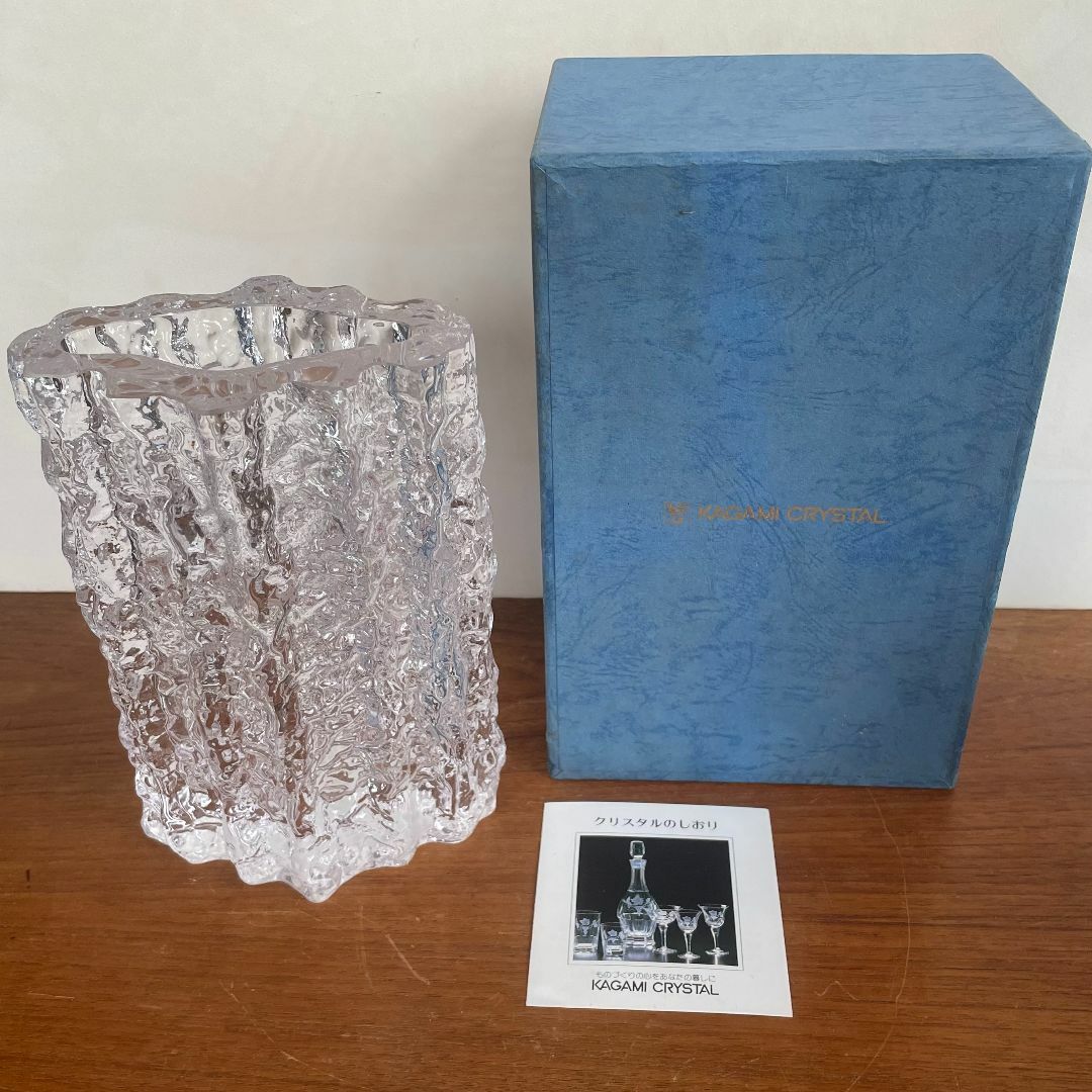 K様カガミクリスタル KAGAMI CRYSTAL フラワーベース 花瓶 花器