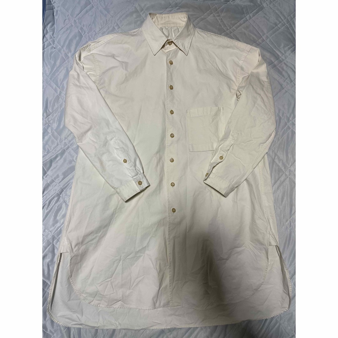 FRANK LEDER(フランクリーダー)のrdv o globe ロングシャツ Ivory 2 メンズのトップス(シャツ)の商品写真