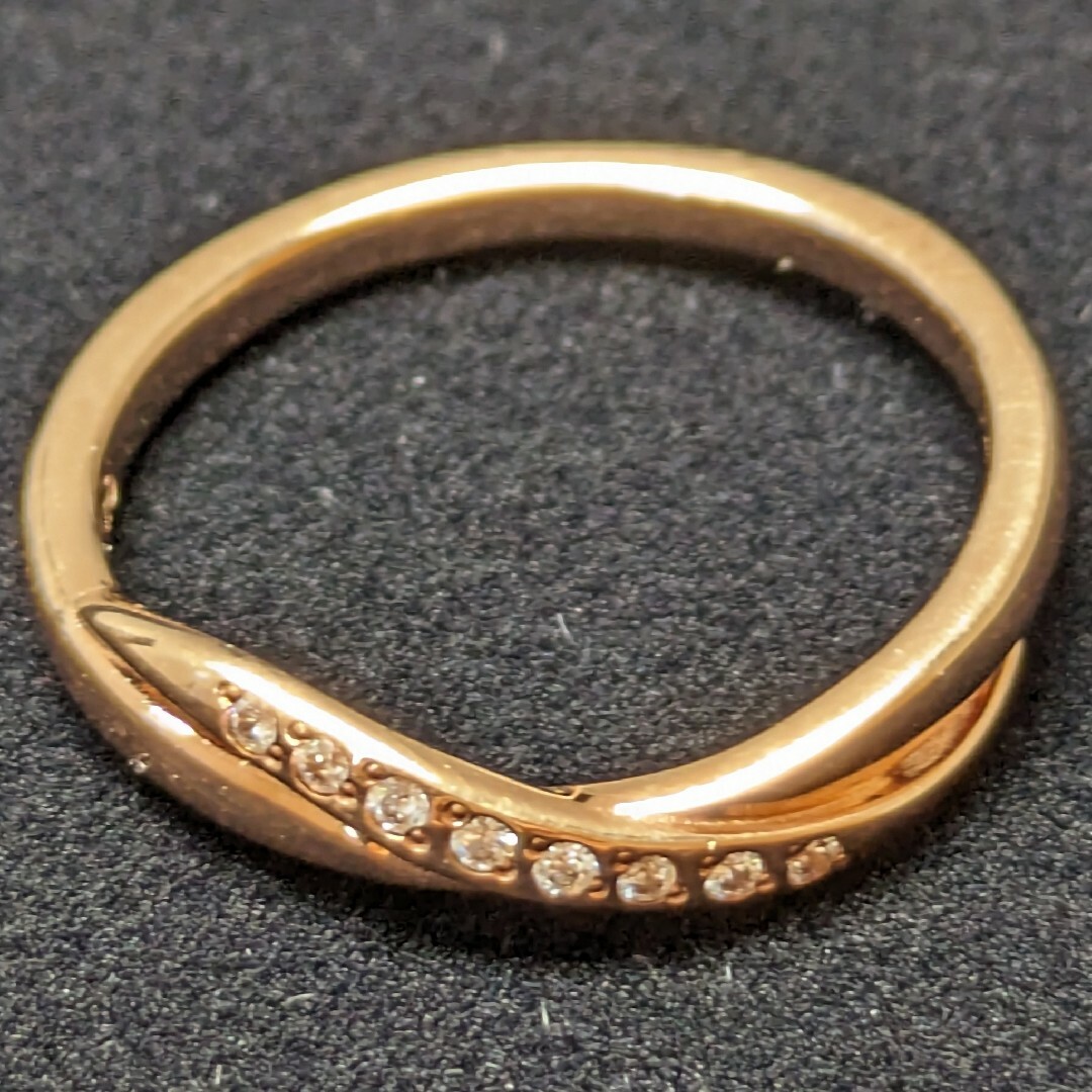 4℃(ヨンドシー)の664 4℃キュービックジルコニアリングK10PGピンクゴールド6号 レディースのアクセサリー(リング(指輪))の商品写真