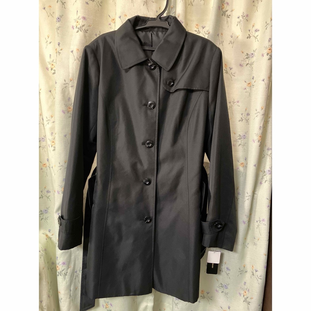 トレンチコート　13号　新品　ブラック　冠婚葬祭　卒業式　入学式 レディースのジャケット/アウター(トレンチコート)の商品写真