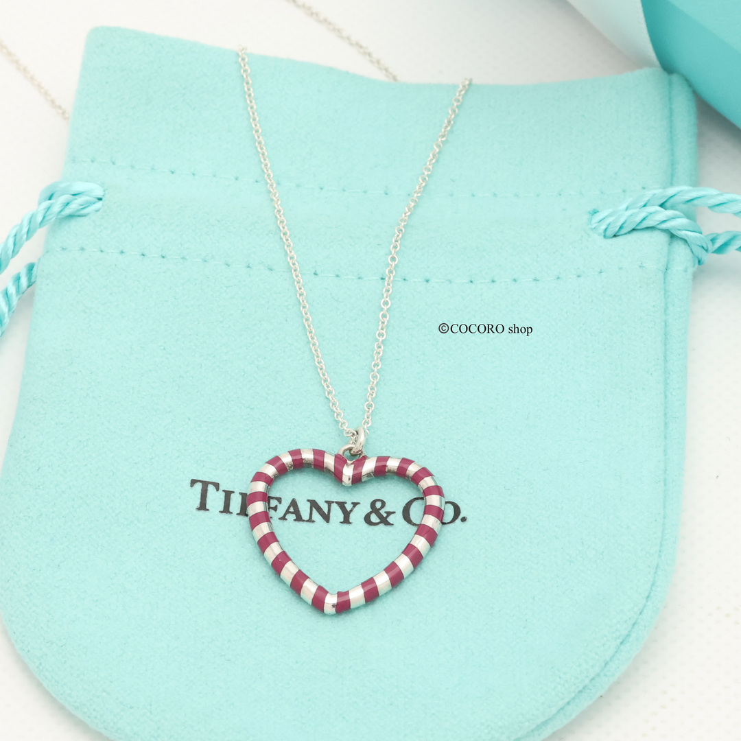 Tiffany & Co.(ティファニー)の【美品】TIFFANY&Co. ベネチアパリナ パープル ハート ネックレス レディースのアクセサリー(ネックレス)の商品写真