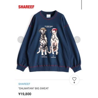 シャリーフ(SHAREEF)の【人気】SHAREEF　シャリーフ　“DALMATIAN” BIG SWEAT(スウェット)