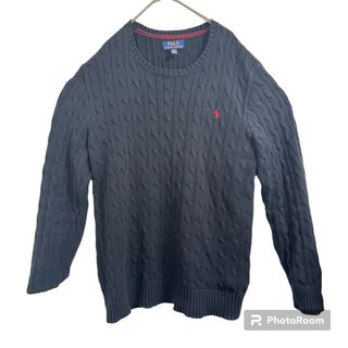 ポロ(POLO（RALPH LAUREN）)のポロラルフローレン ケーブルニット ネイビー レッド ポニー (ニット/セーター)