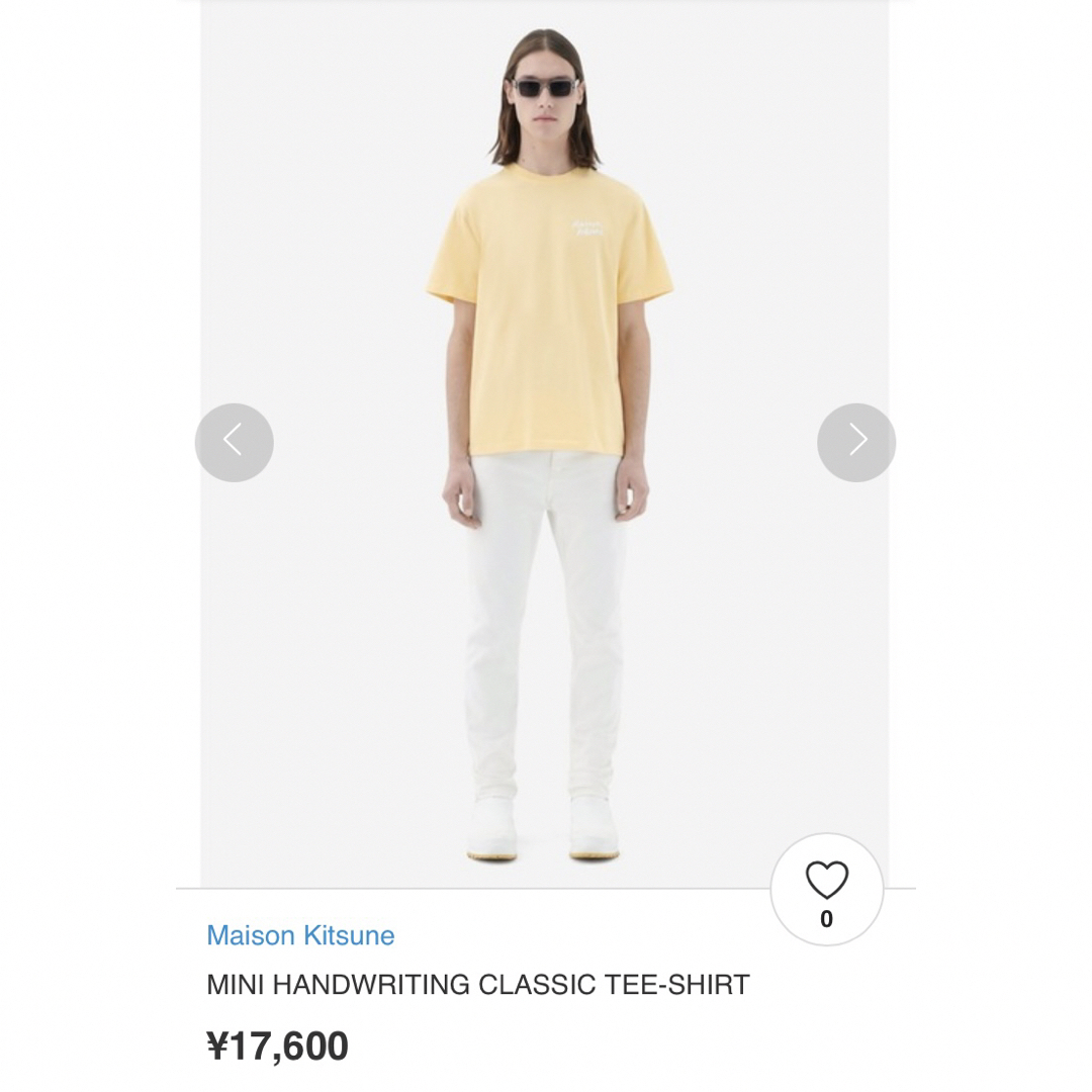 MAISON KITSUNE'(メゾンキツネ)のMaison Kitsune　メゾンキツネ　ロゴTシャツ　ハンドライティング メンズのトップス(Tシャツ/カットソー(半袖/袖なし))の商品写真