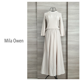 Mila Owen - MilaOwen ミラオーウェン　パネルフレアスカートニットドッキングワンピース